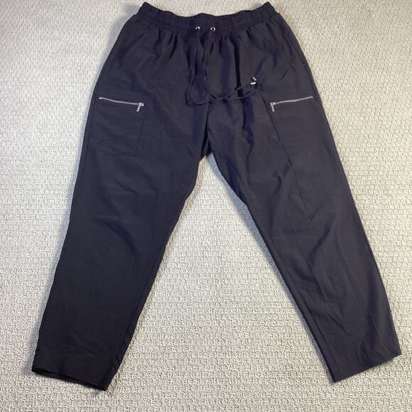 Calvin Klein Other - Calvin Klein Mens Black Cargo Jogger Pants Elastic Waist Zip Pockets Size L